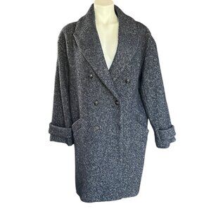 Ba&Sh  Women's Coat Size 3 US 10 Gray Double-Breasted Wool Blend Overcoat